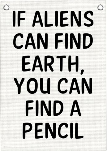Funny Classroom Decor High School Art Poster Hanger Back to School Math Classroom Decorations If Aliens Can Find Earth You Can Find A Pencil Colorful Wall Hanging Banner Decor 20x30 Inch in Kuwait