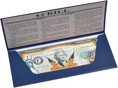 Declaration of Independence 250th Anniversary Collectible $2 Bill | Independence Day 2 Dollar Bill Uncirculated Commemorative Coin Collectibles in Kuwait