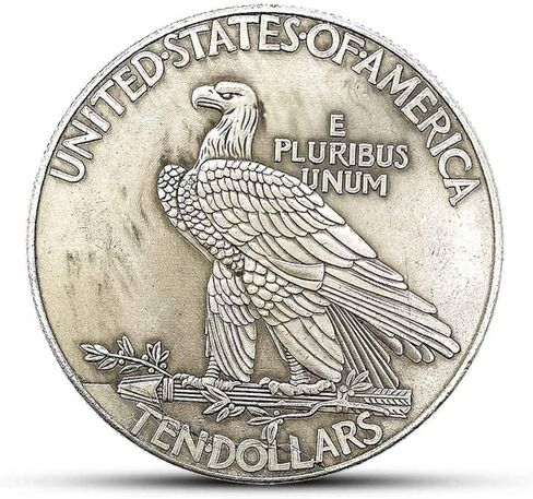 1PC Antique Liberty Indian Head Ten-Dollars Coin, Great American Commemorative Old Coins, Discover History of US Coins, 1pc in Kuwait