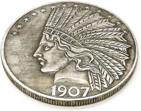 1PC Antique Liberty Indian Head Ten-Dollars Coin, Great American Commemorative Old Coins, Discover History of US Coins, 1pc in Kuwait