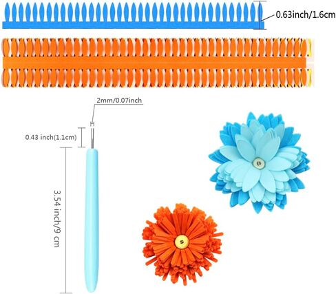 FAZHBARY Quilling Paper Flowers Kit Colorful 6 Set Petal Paper Quilling Strips Bulk and Paper Quilling Tools for Beginners DIY Handmade Art Crafts in Kuwait