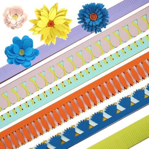 FAZHBARY Quilling Paper Flowers Kit Colorful 6 Set Petal Paper Quilling Strips Bulk and Paper Quilling Tools for Beginners DIY Handmade Art Crafts in Kuwait