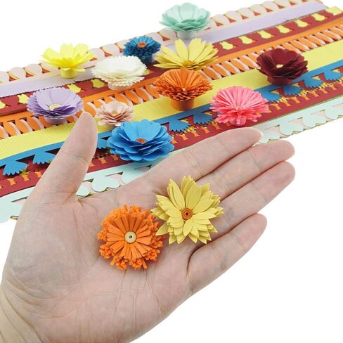 FAZHBARY Quilling Paper Flowers Kit Colorful 6 Set Petal Paper Quilling Strips Bulk and Paper Quilling Tools for Beginners DIY Handmade Art Crafts in Kuwait