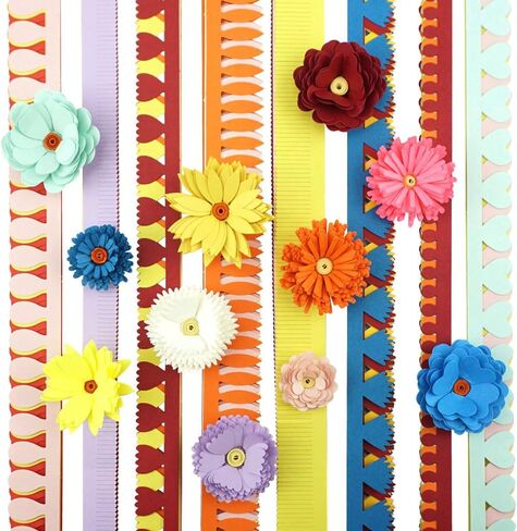 FAZHBARY Quilling Paper Flowers Kit Colorful 6 Set Petal Paper Quilling Strips Bulk and Paper Quilling Tools for Beginners DIY Handmade Art Crafts in Kuwait