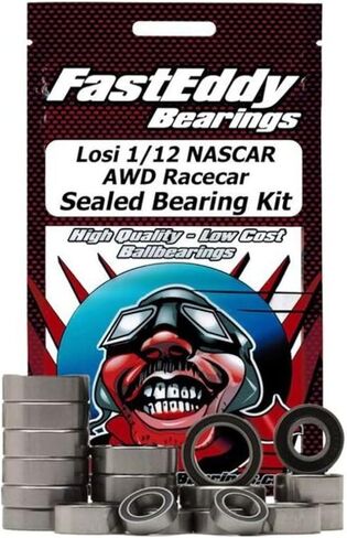 FastEddy TFE9450 مجموعة أدوات المحمل المختومة لـ Losi 1/12 مقياس NASCAR AWD Racecar - استبدال محامل الكرات RC ترقية in Kuwait
