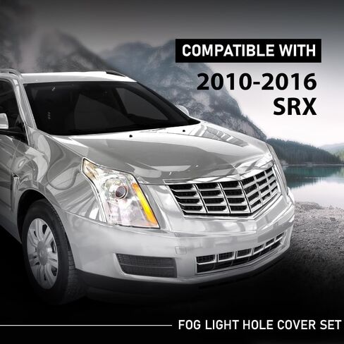 G-PLUS Fog Light Lamp Cover Black Hole Driver and Passenger Side Compatible with Cadillac SRX 2010-2016 GM1038126 GM1039126 in Kuwait
