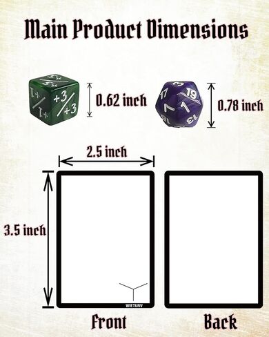 MTG Dice Set 157 Pieces - D20 Spindown Life Counter with 60 Tokens for Magic The Gathering, Commander EDH Loyalty Counters, +1/+1 Counters, TCG Accessories with Storage Bags in Kuwait
