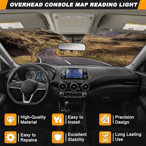 Car Interior Overhead Console Map Reading Light Lamp Without Sunroof,Fit for Nissan Altima Teana 2013-2018,Fit for Nissan Sentra 2013-2015 Replace Dome Light Reading Ceiling Lamp,Replace 26430C990D in Kuwait