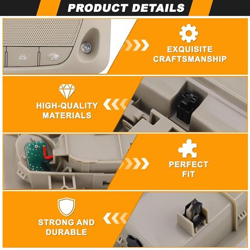 Car Interior Overhead Console Map Reading Light Lamp Without Sunroof,Fit for Nissan Altima Teana 2013-2018,Fit for Nissan Sentra 2013-2015 Replace Dome Light Reading Ceiling Lamp,Replace 26430C990D in Kuwait