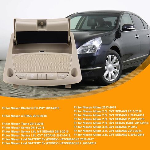 Car Interior Overhead Console Map Reading Light Lamp Without Sunroof,Fit for Nissan Altima Teana 2013-2018,Fit for Nissan Sentra 2013-2015 Replace Dome Light Reading Ceiling Lamp,Replace 26430C990D in Kuwait