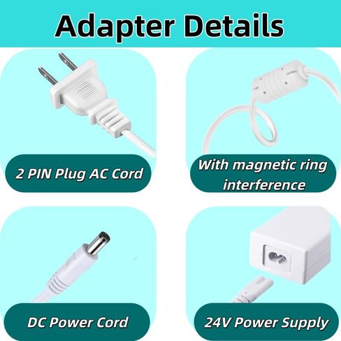 White Power Cord for Cricut Maker 3 Cutting Machine 24VDC Power Replacement Cord Compatible with Cricut Maker 3 Power Adapter & Cord in Kuwait