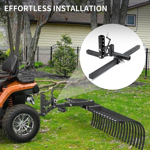 YITAMOTOR 50 بوصة رفع يدوي للمركبة ATV UTV، نظام رفع بنقطة واحدة مع جهاز استقبال 2 بوصة، رفع ارتفاع قابل للتعديل لمحاريث القرص والمزارعين وشفرات الصندوق والسحب خلف المرفقات in Kuwait
