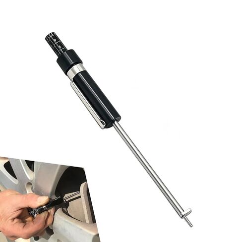 Brake Pad Thickness Gauge Measure Tool, Tire Tread Depth Gauge with Scale, Car Brake Pad Measuring Tool, Universal Brake Pads Detection Pen (Black) in Kuwait