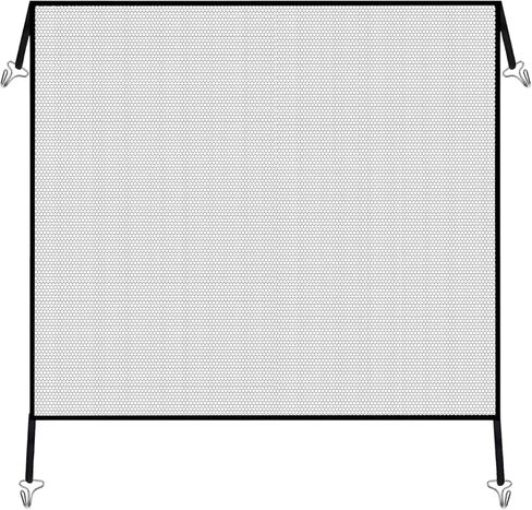 Car Grille Protection Net, High Density Auto Front Grill Air Intake Protector with 4 Hooks, Dustproof Engine Mesh Car Exterior Accessories for Blocking Stones Dirt Leaves (Black) in Kuwait