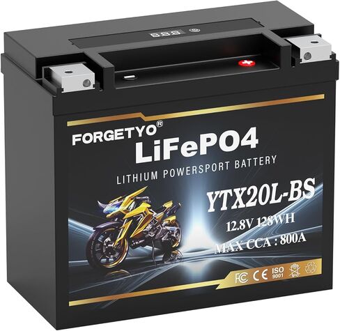 ليثيوم YTX20L-BS، بطارية دراجة نارية 700A LiFePO4، 12V 10AH ATV، UTV، Jet Ski، 4 عجلات، عربة ثلجية، مركبة مائية شخصية، Seadoo، Polaris، جرار، مولد وبطارية جزازة العشب للركوب in Kuwait