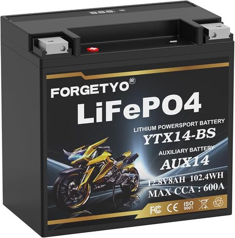Lithium YTX20L-BS, 700A LiFePO4 Motorcycle Battery, 12V 10AH ATV, UTV, Jet Ski, 4 Wheeler, Snowmobile, Personal Watercraft, Seadoo, Polaris, Tractor,Generator and Riding Lawn Mower Battery in Saudi Arabia