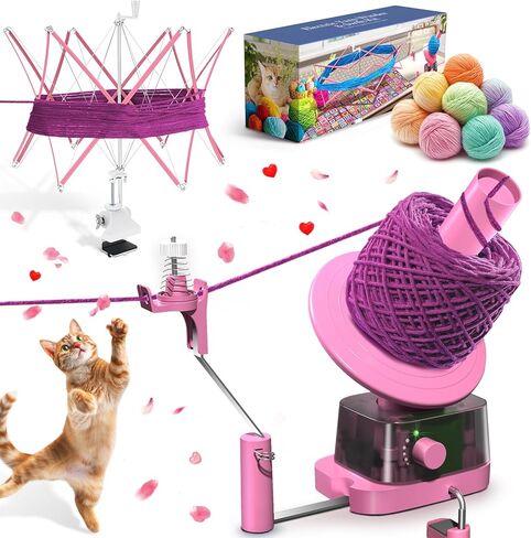 Yarn Winder | Electric Yarn Ball Winder, 13oz Dual Strong Tension Knit Spinner for Crocheting, Automatic Crochet Wheel for Knitting Mothers Day Birthday Gift, Swift Weaving Ball Yarning Cake Roller in Kuwait