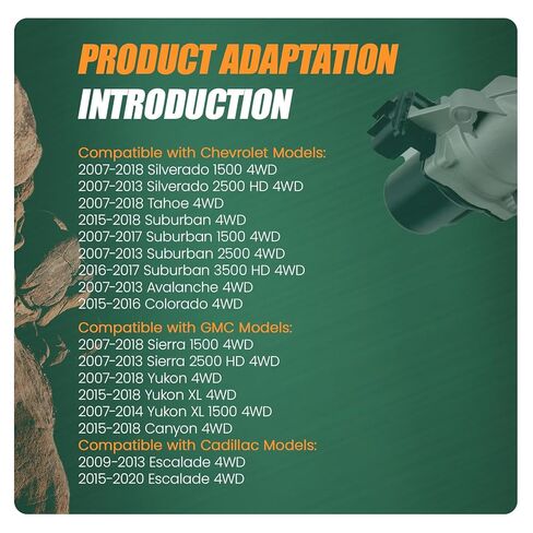 4WD Transfer Case Shift Motor Actuator Compatible with Chevrolet Silverado Tahoe Suburban Avalanche Colorado,Compatible with GMC Sierra Yukon Canyon Canyon Escalade 2007-2018, 19258696 600-899 in Saudi Arabia