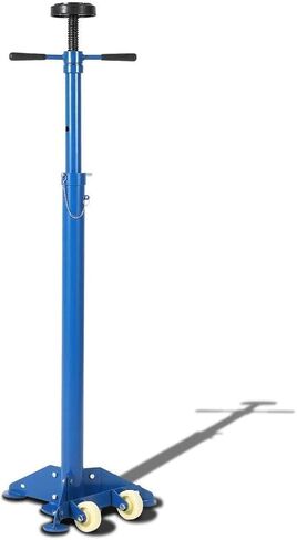 Heavy Duty 3/4 Ton Underhoist Support Stand – 1655 lbs Capacity – Adjustable Height 38.4-75.4 in – Self-Locking Acme Thread – Triangular Base with Wheels – Contoured Saddle for Vehicle Lifting in Kuwait