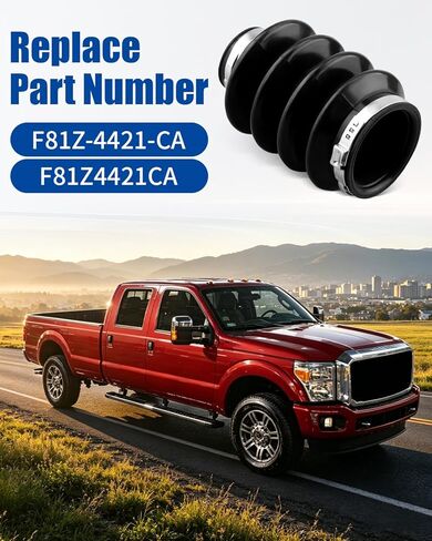 Rear Driveshaft Rubber Boot with Clamp Fit for Ford F150 F250 F350 E150 E250 E350 E450 2002-2014, Drive Shaft Boot, Replacement F81Z-4421-CA F81Z4421CA in Kuwait