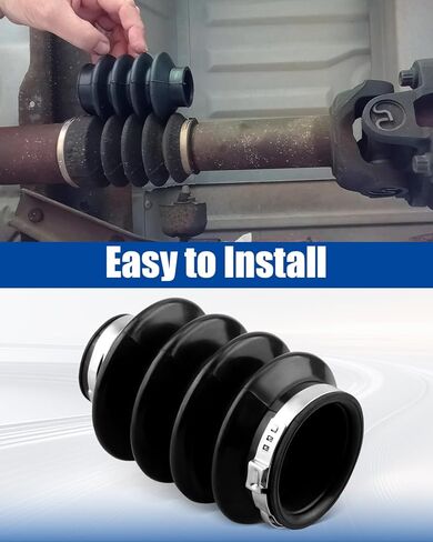 Rear Driveshaft Rubber Boot with Clamp Fit for Ford F150 F250 F350 E150 E250 E350 E450 2002-2014, Drive Shaft Boot, Replacement F81Z-4421-CA F81Z4421CA in Kuwait