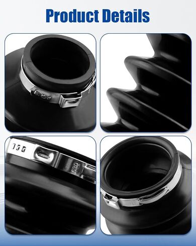 Rear Driveshaft Rubber Boot with Clamp Fit for Ford F150 F250 F350 E150 E250 E350 E450 2002-2014, Drive Shaft Boot, Replacement F81Z-4421-CA F81Z4421CA in Kuwait