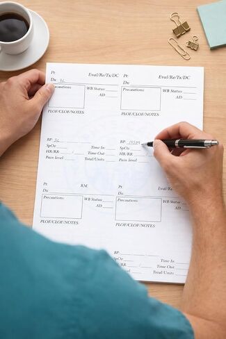 مفكرة ورقة العلاج الطبيعي - قالب التوثيق السريري للمرضى الداخليين لطلاب PT والأطباء | لا تفوت أي تفاصيل مهمة، ابق منظمًا وقم بتحسين الرسوم البيانية | 8 مرضى لكل ورقة (50 ورقة) in Kuwait