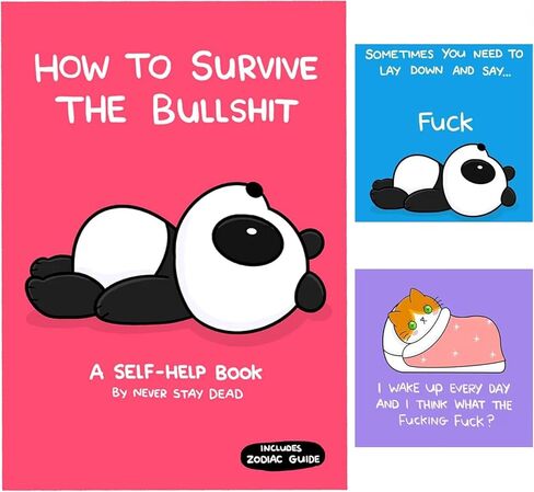 كتاب كيفية البقاء على قيد الحياة في Bullsh!t، كتاب محاكاة ساخرة تحفيزي لطيف بشكل هجومي للبالغين، أكثر من 40 صفحة من هدية المساعدة الذاتية للفكاهة المظلمة، هدية ملهمة مضحكة للأشخاص المجهدين، 5.83 بوصة × 8.27 بوصة (قطعة واحدة) in Kuwait