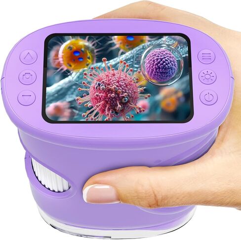 1000X Handheld Microscope for Kids: Pocket Digital Microscope with 1080P&2.0''IPS Screen&Photo/Video - Portable Edu Science Kits for Girls Boys - STEM Toys Birthday Gifts Ages 3-6 6-12(Blue) in Saudi Arabia
