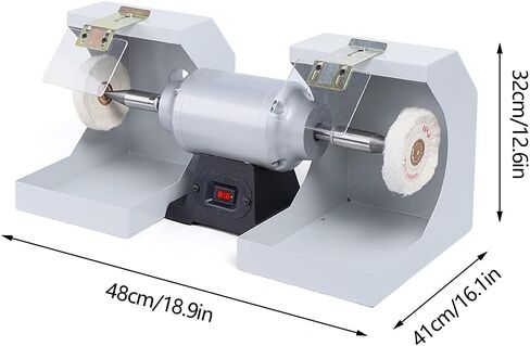 Polishing Machine, 550W 110V Polishing Polish Laboratory Lathe Machine Grinder Lab Equipment Polisher, 3000RPM Double Top Countertop Polisher for Jewelry Polishing Burnishing Casting in Kuwait