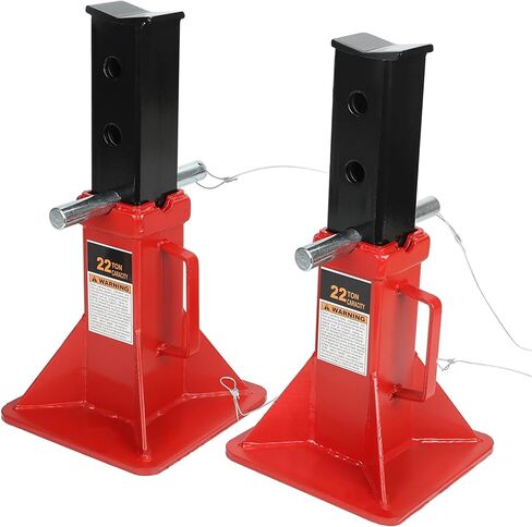 22 Ton (44,000 lbs) Heavy Duty Pin Type Car Jack Stands with Lock Adjustable Height to 19.75" Fit for Supporting Trucks, Trailers and Equipment in Kuwait