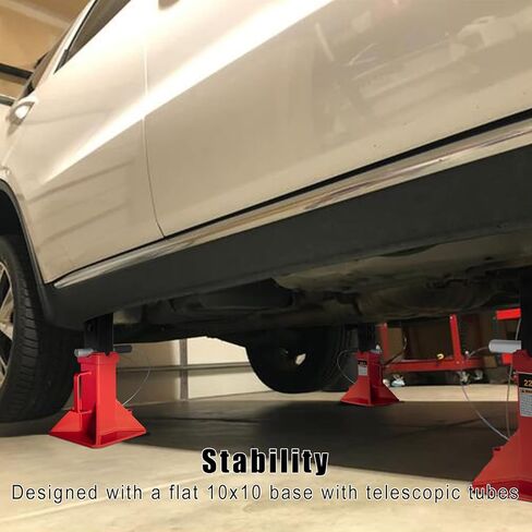 22 Ton (44,000 lbs) Heavy Duty Pin Type Car Jack Stands with Lock Adjustable Height to 19.75" Fit for Supporting Trucks, Trailers and Equipment in Kuwait