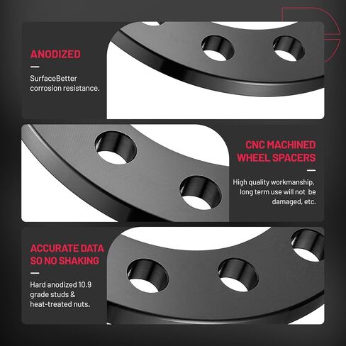 BDFHYK 6x135mm or 6x139.7mm Wheel Bolt Pattern 12mm Wheel Spacer Compatible with Ford Lincoln Cadillac Hummer Toyota Lexus Ram 1500,Forged 6 Lug Wheel Adapters 108 mm Hub Bore, Set of 4 in Kuwait