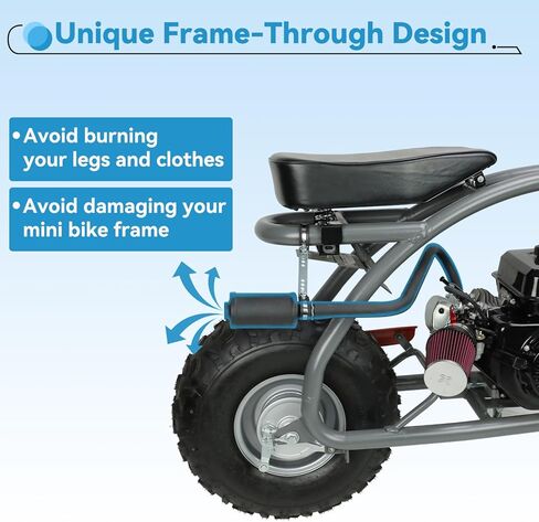 EOPOAYI 212cc ماسورة العادم الطويلة اليمنى مع طقم كاتم الصوت النفاثة المتوافقة مع Coleman Mini Bike CT200U B200R RB200 B200 RT200 Monster Mega Moto MM212 212 MAX TrailMaster Hurricane 200X Pro Minibike Parts in Kuwait
