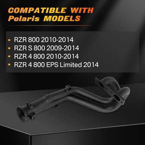 أنبوب عادم 1262319-489 متوافق مع Polaris RZR 4 800 2010-2014، RZR S 800 2009-2014، 4 800 EPS Limited 2014 استبدل 1261937-489 in Kuwait