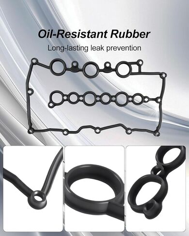 Valve Cover Gasket Set Fit for Range Rover 2012-2019 Sport 2005-2019 Discovery 2004-2018 2.7L 3.0L V6 Diesel Models Replace LR166341 LR029132 in Kuwait