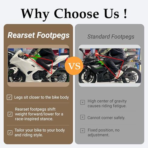 Motorcycle Adjustable Rear Sets Rearsets Foot Pegs for Yamaha YZF-R1 YZF R1 2015-2024 in Kuwait