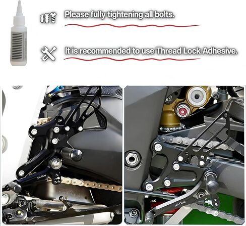 Motorcycle Adjustable Rear Sets Rearsets Foot Pegs for Yamaha YZF-R1 YZF R1 2015-2024 in Kuwait