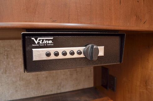صندوق أمان بدون مفتاح V-Line 2597-S Desk Mate مع دعامة تثبيت سريعة التحرير (أسود) in Kuwait