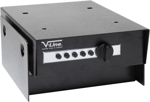 صندوق أمان بدون مفتاح V-Line 2597-S Desk Mate مع دعامة تثبيت سريعة التحرير (أسود) in Kuwait