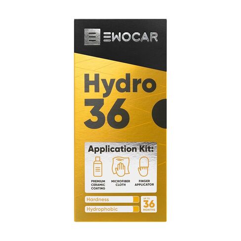 مجموعة طلاء السيراميك Hydro36 للسيارات - مجموعة حماية احترافية لطلاء السيارة مع لمعان طويل الأمد، وطلاء مقاوم للماء ودرع من الأشعة فوق البنفسجية in Kuwait