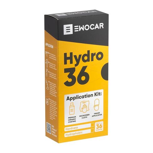 مجموعة طلاء السيراميك Hydro36 للسيارات - مجموعة حماية احترافية لطلاء السيارة مع لمعان طويل الأمد، وطلاء مقاوم للماء ودرع من الأشعة فوق البنفسجية in Kuwait