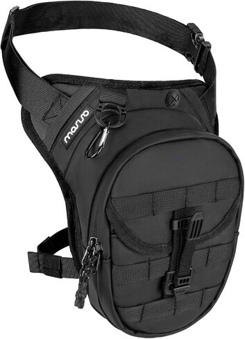 MOSISO Thigh Bag, Motorcycle Leg Bag for Men Women, Universal Expandable Multifunctional Storage Pouch Tactical Water Resistant Drop Leg Bag for Outdoor Sports Cycling Hiking Fishing Climbing, Black in Kuwait