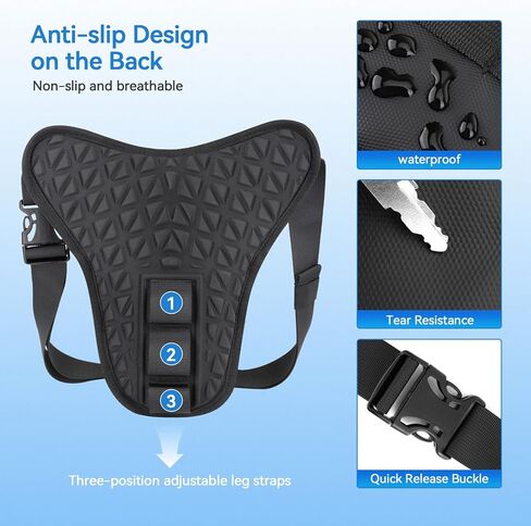 MOSISO Thigh Bag, Motorcycle Leg Bag for Men Women, Universal Expandable Multifunctional Storage Pouch Tactical Water Resistant Drop Leg Bag for Outdoor Sports Cycling Hiking Fishing Climbing, Black in Kuwait