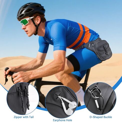 MOSISO Thigh Bag, Motorcycle Leg Bag for Men Women, Universal Expandable Multifunctional Storage Pouch Tactical Water Resistant Drop Leg Bag for Outdoor Sports Cycling Hiking Fishing Climbing, Black in Kuwait