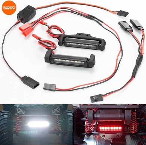 RC Light Bar Kit for ARRMA 1/16 Gorgon GROM 4X4 & Quake GROM 4X4, Snap-On Design, Front White Rear Red Lights in Kuwait