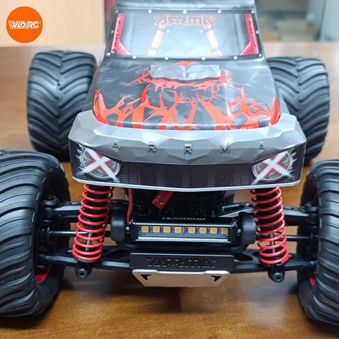RC Light Bar Kit for ARRMA 1/16 Gorgon GROM 4X4 & Quake GROM 4X4, Snap-On Design, Front White Rear Red Lights in Kuwait