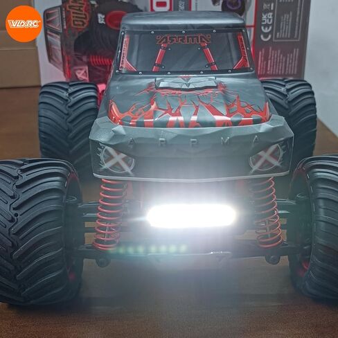 RC Light Bar Kit for ARRMA 1/16 Gorgon GROM 4X4 & Quake GROM 4X4, Snap-On Design, Front White Rear Red Lights in Kuwait