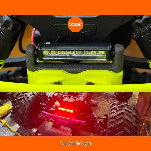 طقم شريط إضاءة RC لـ ARRMA 1/10 Gorgon 2WD & 1/10 Quake 2WD فقط، تصميم سهل الارتداء، مصابيح أمامية بيضاء وخلفية حمراء in Kuwait