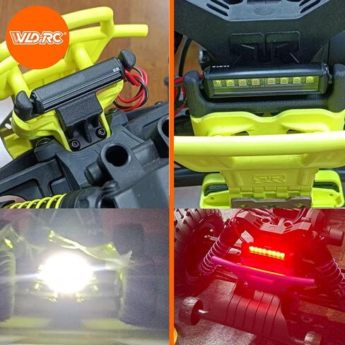 طقم شريط إضاءة RC لـ ARRMA 1/10 Gorgon 2WD & 1/10 Quake 2WD فقط، تصميم سهل الارتداء، مصابيح أمامية بيضاء وخلفية حمراء in Kuwait